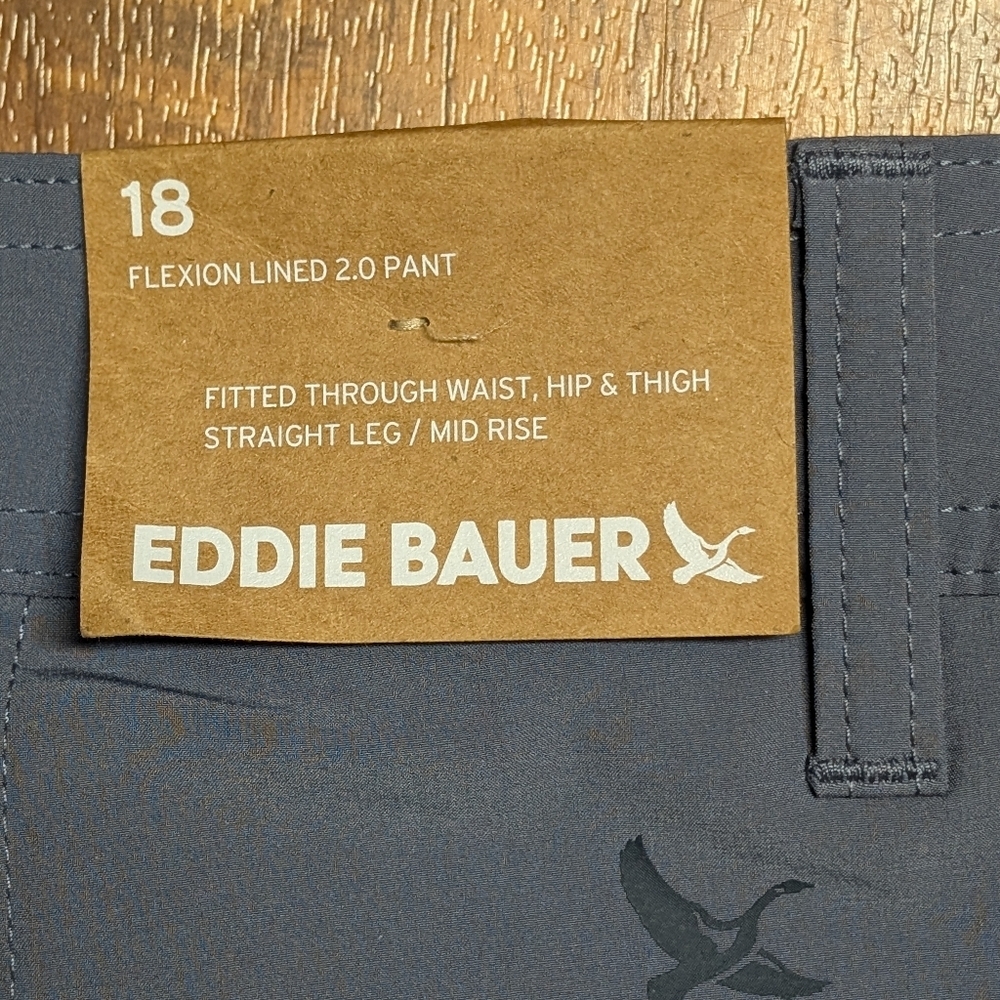 ♥️NWT♥️ Eddie Bauer Flexion 2.0 Fleece Lined Pants, Size 18W - Picture 7 of 8